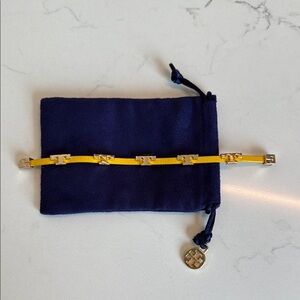 Tory Burch Yellow Bracelet with Gold Accents